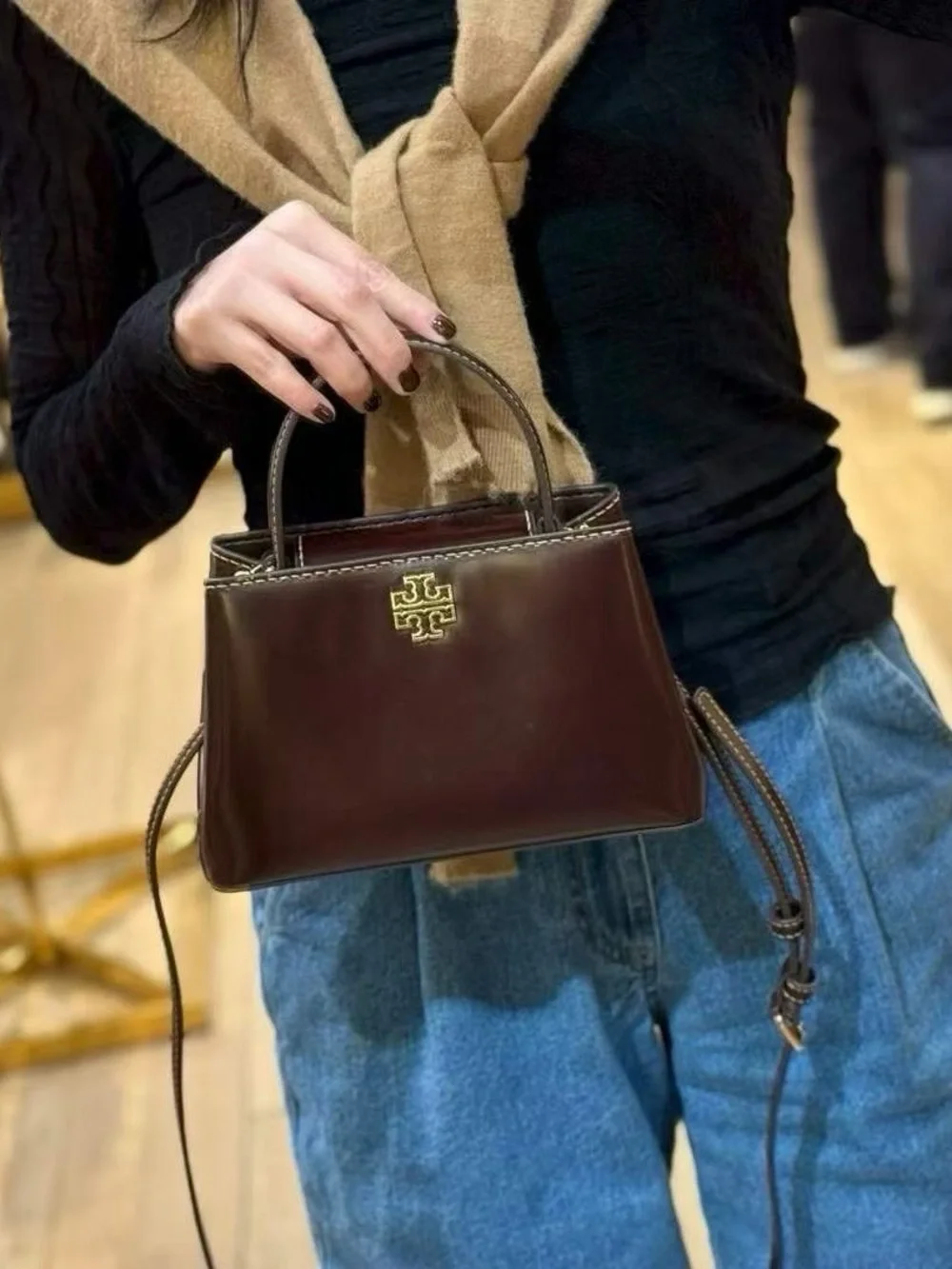 Tory Burch deep burgundy